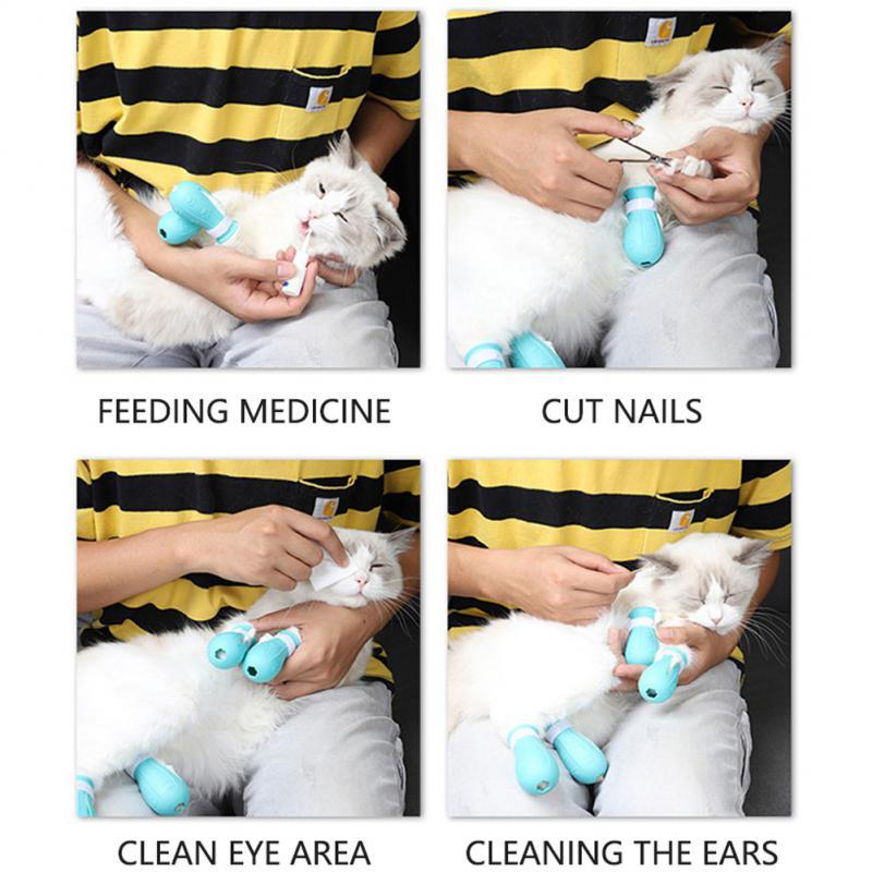 Adjustable Cat Anti-Scratch Boots – Protective Paw Covers for Bathing, Grooming & Vet Visits