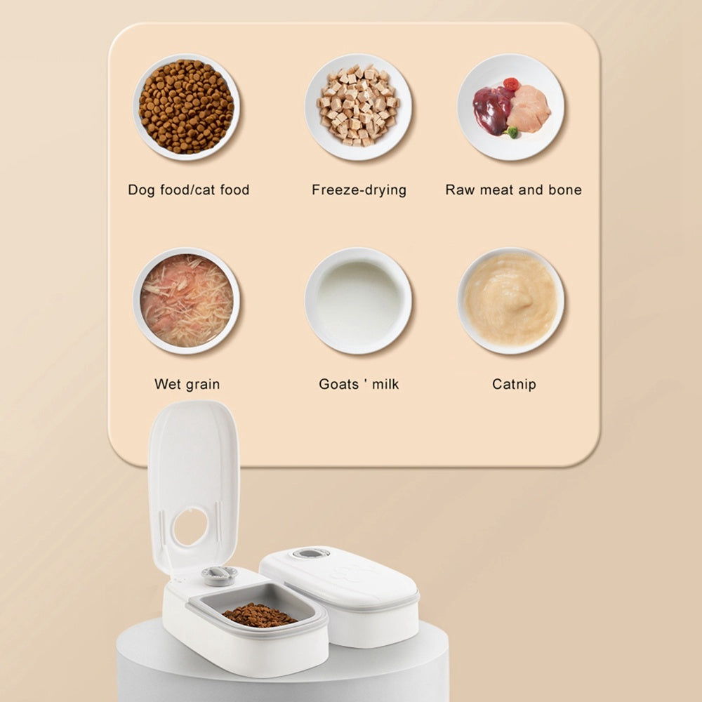 Automatic Pet Feeder – Smart Food & Water Dispenser with Stainless Steel Bowls for Cats & Dogs