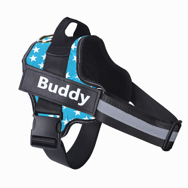 No-Pull Reflective Dog Harness – Adjustable, Breathable Vest with Service Dog Patch