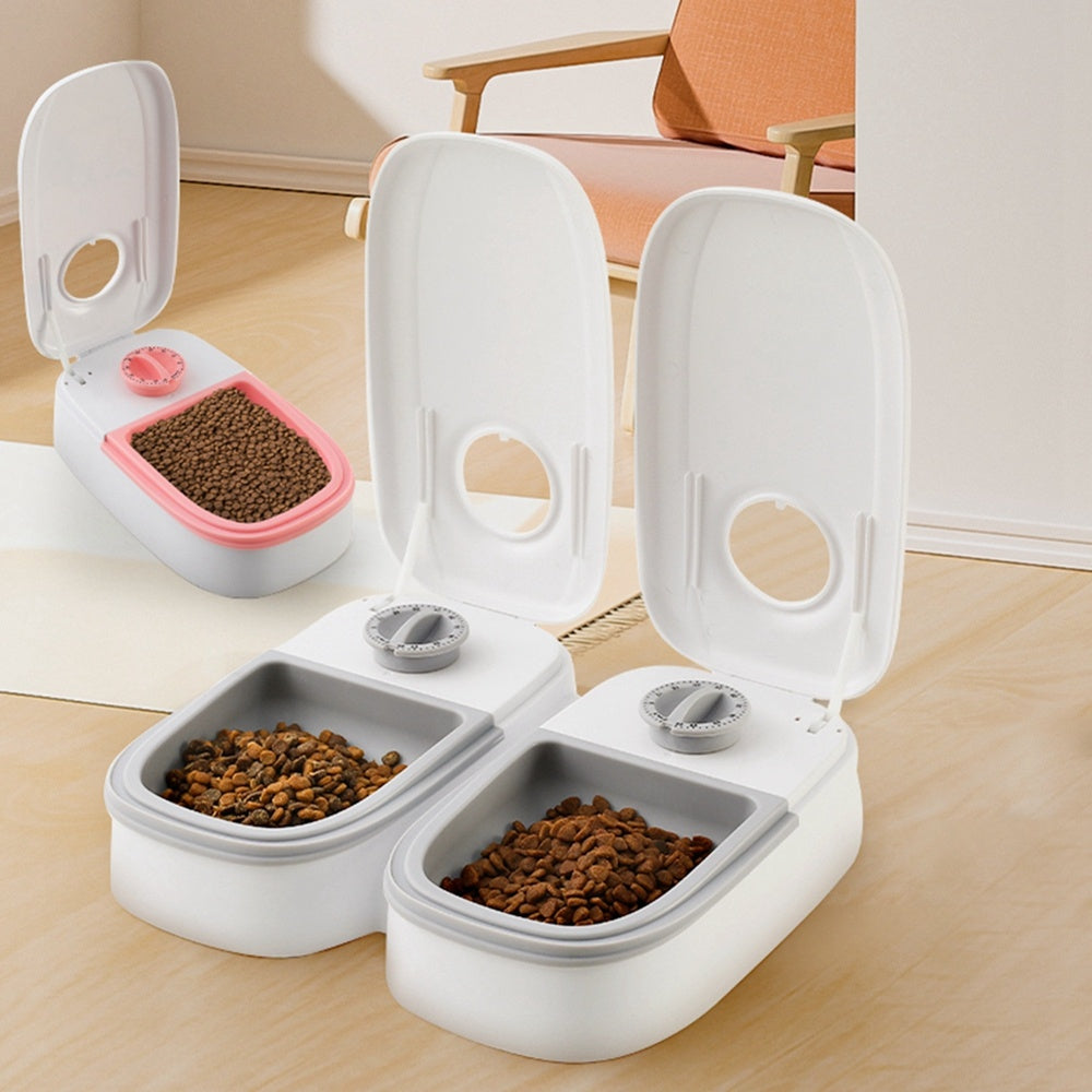 Automatic Pet Feeder – Smart Food & Water Dispenser with Stainless Steel Bowls for Cats & Dogs