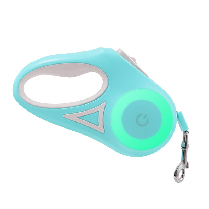 Retractable Dog Leash with LED Spotlight – Automatic Lock & Safe Night Walks