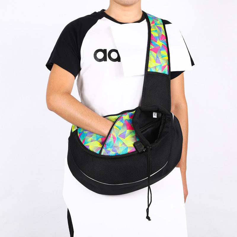 Pet Carrier Crossbody Bag – Comfortable & Breathable Travel Sling for Cats & Dogs