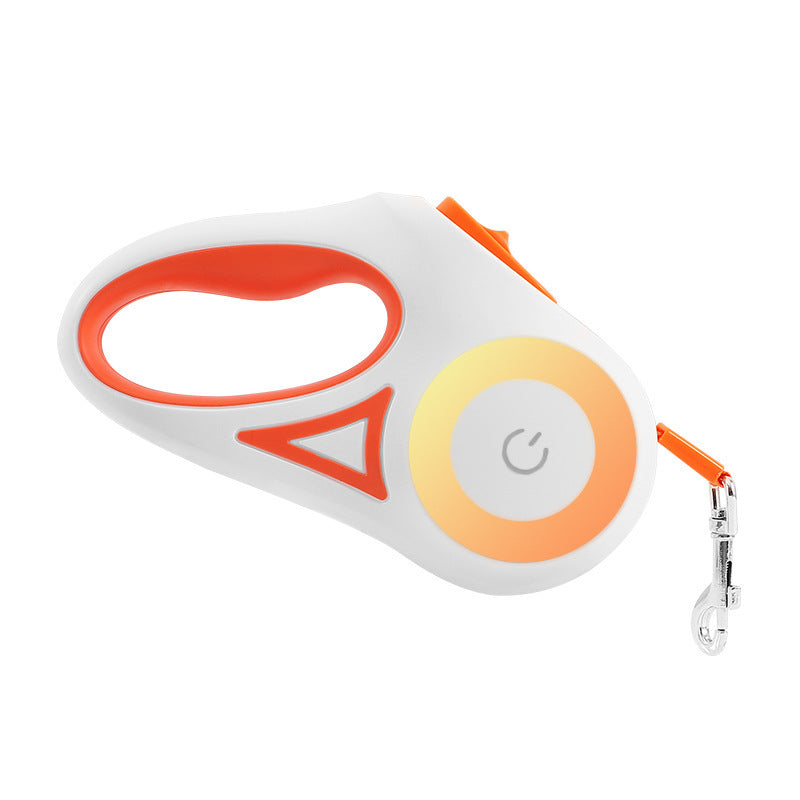 Retractable Dog Leash with LED Spotlight – Automatic Lock & Safe Night Walks