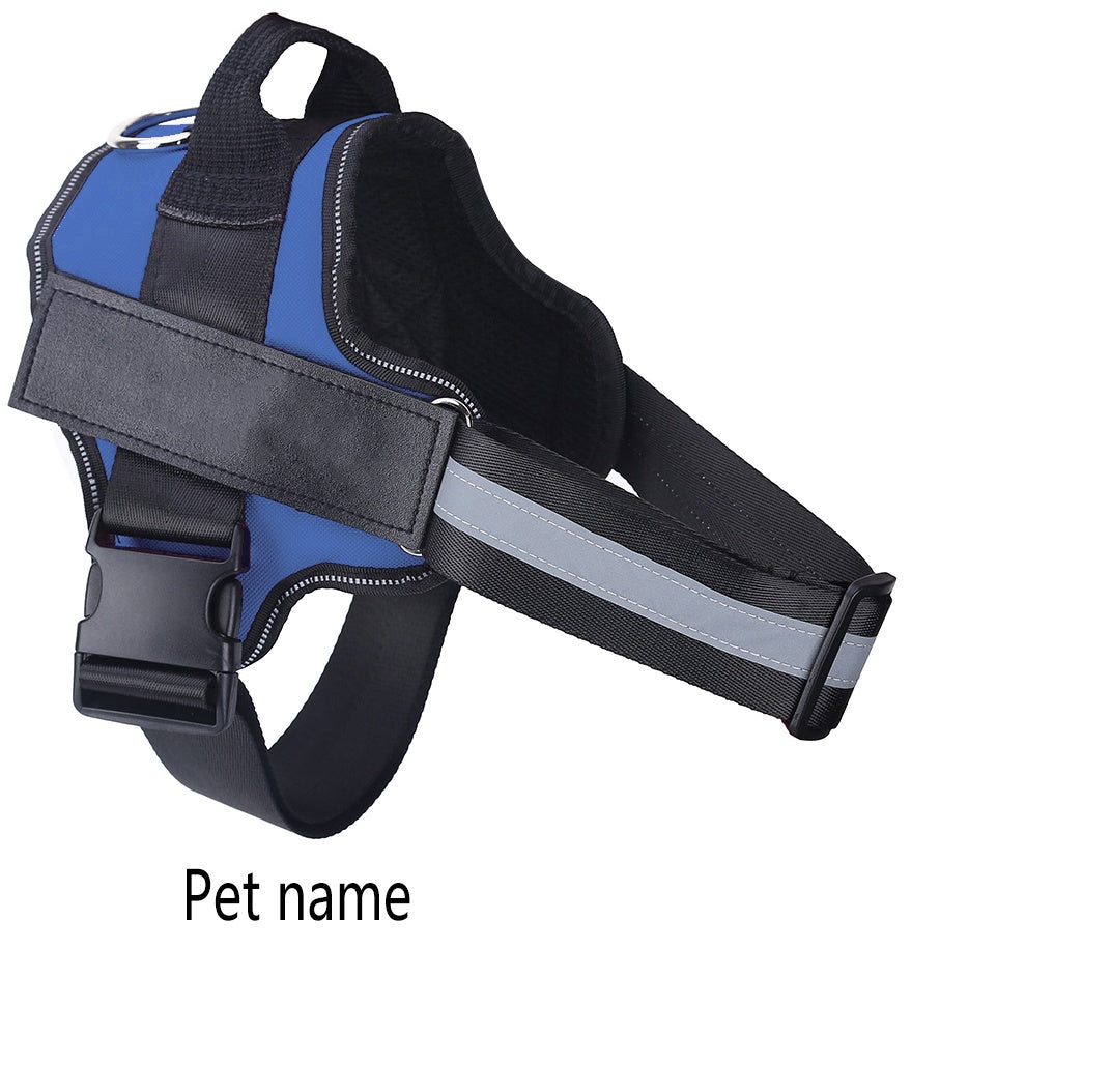 No-Pull Reflective Dog Harness – Adjustable, Breathable Vest with Service Dog Patch