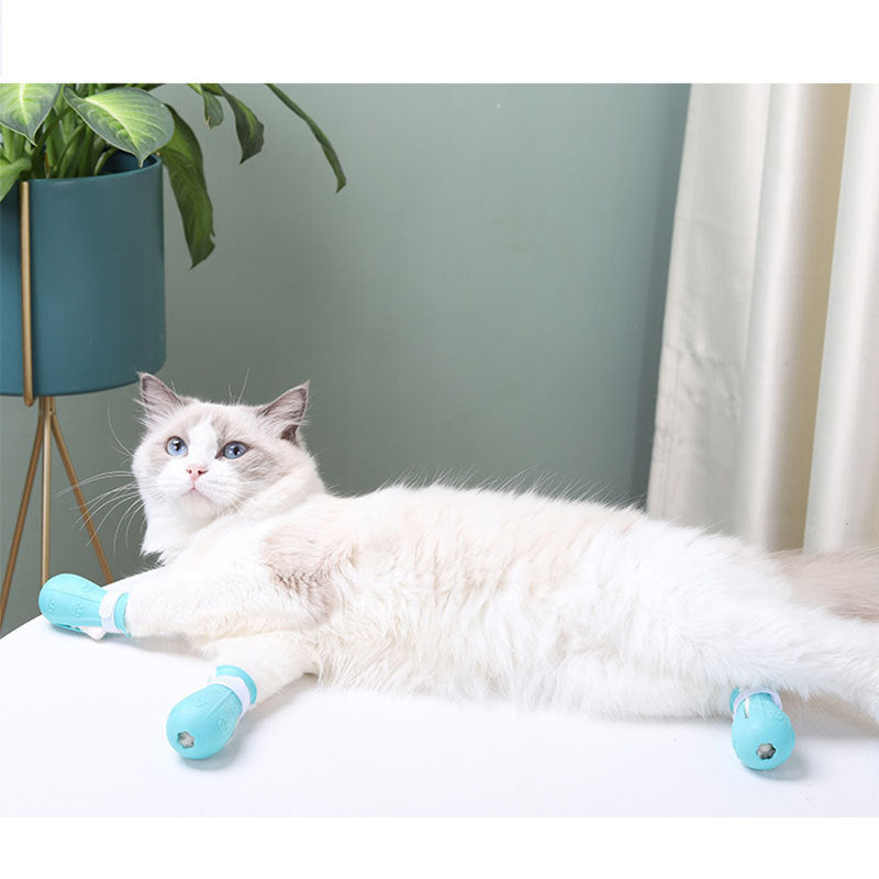 Adjustable Cat Anti-Scratch Boots – Protective Paw Covers for Bathing, Grooming & Vet Visits