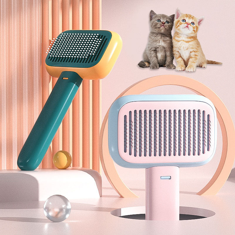 Pet Cat & Dog Hair Brush – Anti-Knot, Massage & Grooming Comb