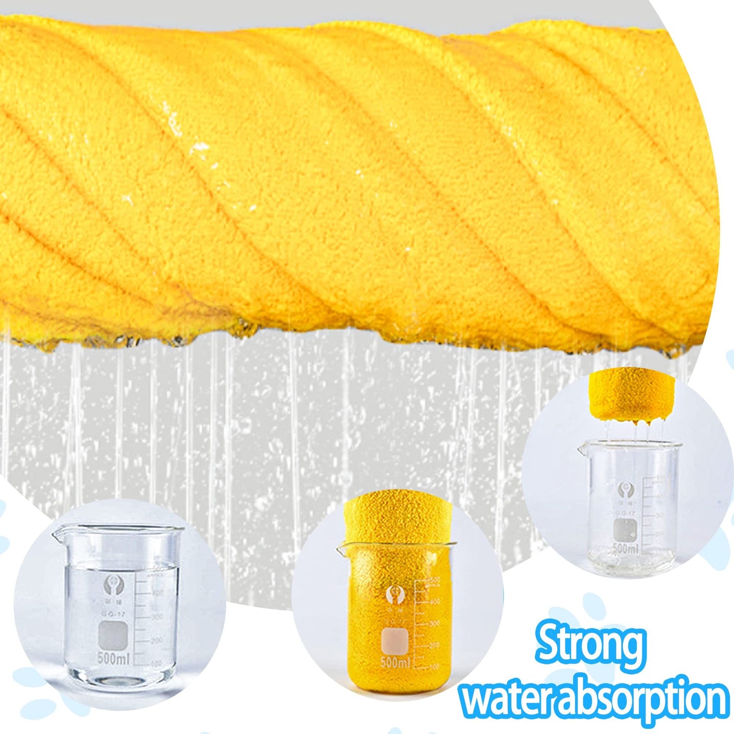 Super Absorbent Pet Bath Towel – Quick Dry Microfiber for Dogs & Cats (Yellow)