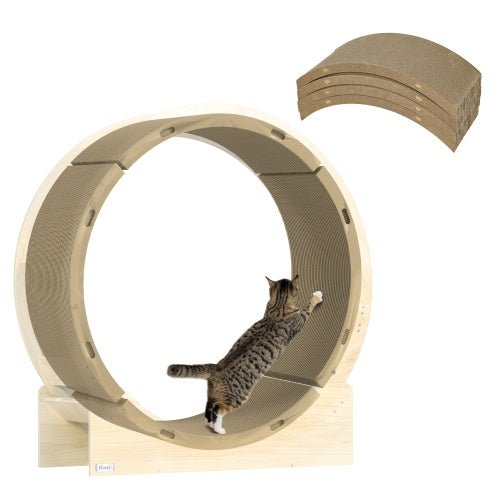 Multifunctional Cat Scratching Wheel – Reversible Cardboard Scratcher & Play Toy for Indoor Cats