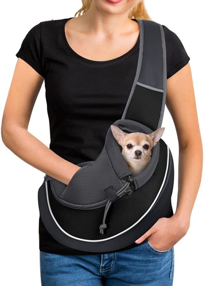 Pet Carrier Crossbody Bag – Comfortable & Breathable Travel Sling for Cats & Dogs