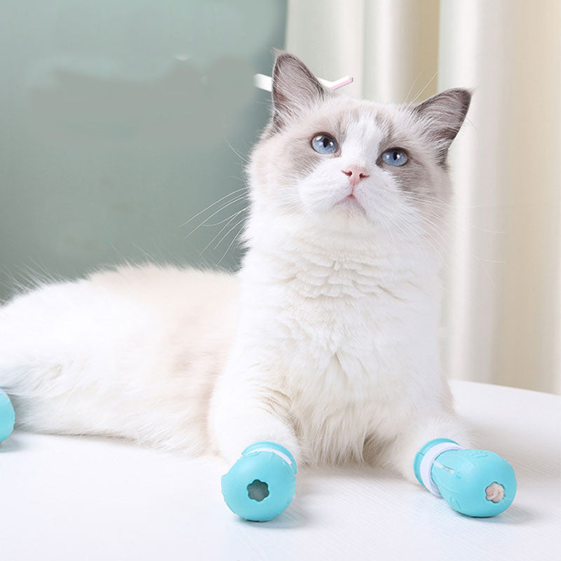 Adjustable Cat Anti-Scratch Boots – Protective Paw Covers for Bathing, Grooming & Vet Visits
