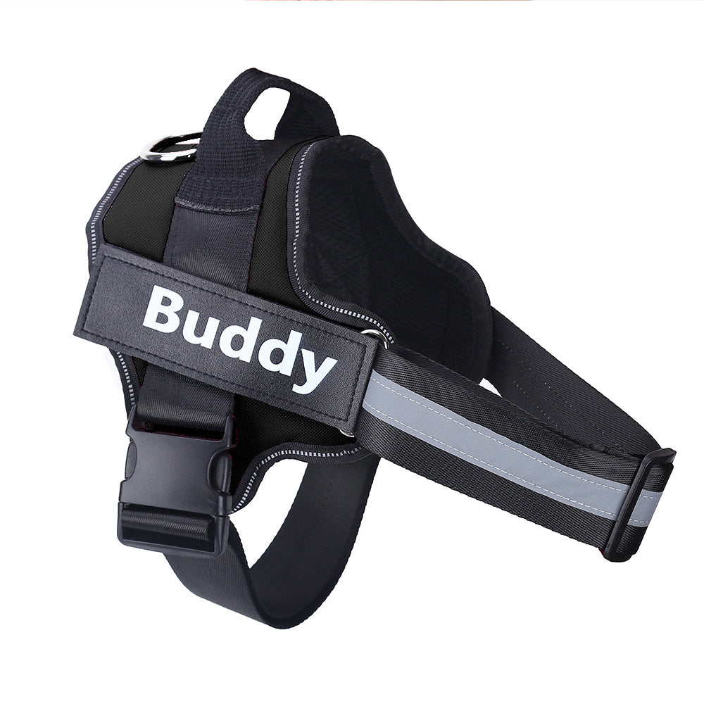 No-Pull Reflective Dog Harness – Adjustable, Breathable Vest with Service Dog Patch