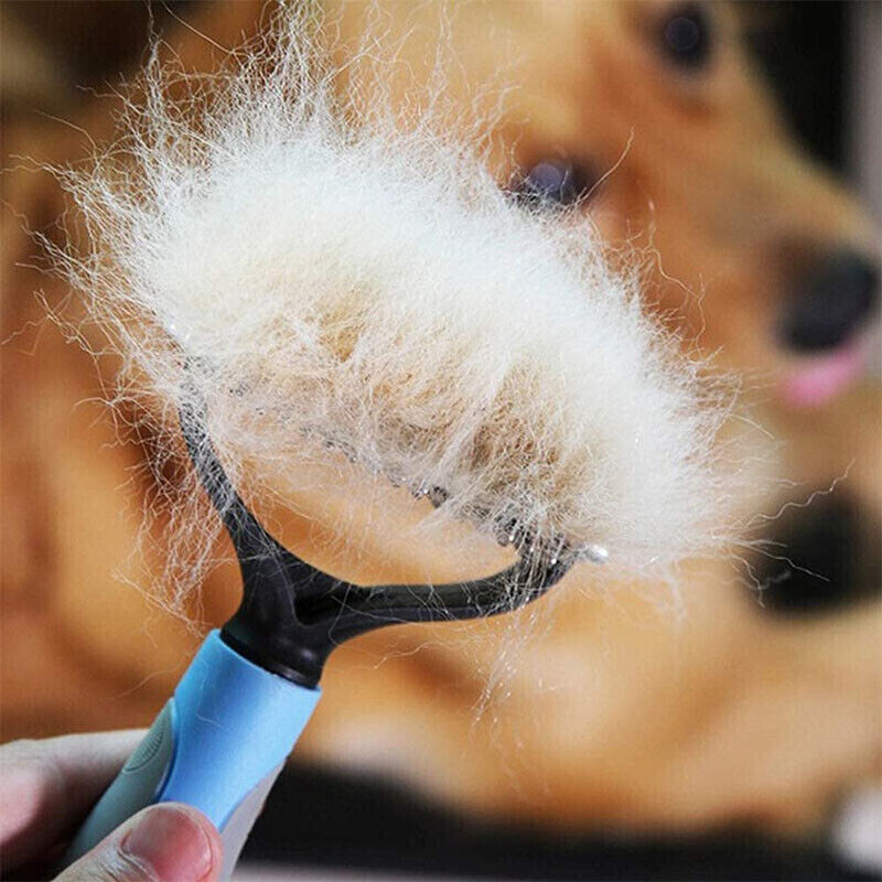 2-in-1 Grooming Brush for Dogs & Cats – Deshedding & Dematting Comb with Dual-Sided Teeth