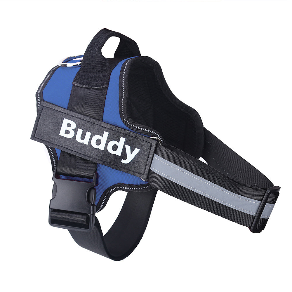 No-Pull Reflective Dog Harness – Adjustable, Breathable Vest with Service Dog Patch