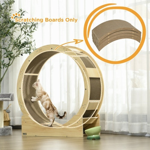 Multifunctional Cat Scratching Wheel – Reversible Cardboard Scratcher & Play Toy for Indoor Cats