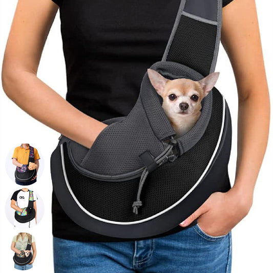 Pet Carrier Crossbody Bag – Comfortable & Breathable Travel Sling for Cats & Dogs