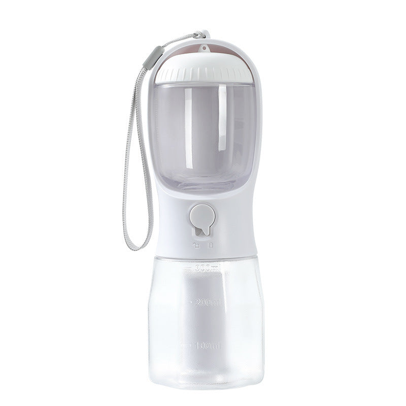 3-in-1 Portable Dog Water Bottle with Food Container & Waste Bag Dispenser – Travel Pet Water Cup