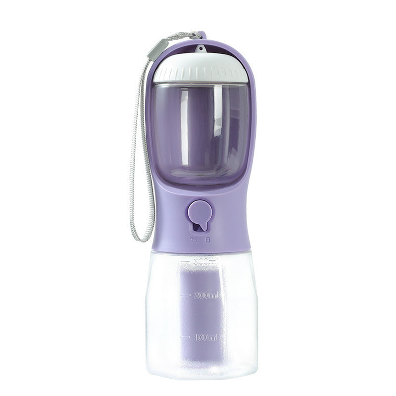 3-in-1 Portable Dog Water Bottle with Food Container & Waste Bag Dispenser – Travel Pet Water Cup