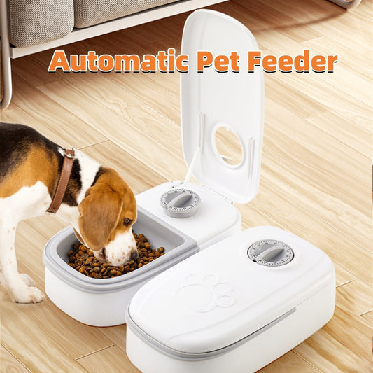 Automatic Pet Feeder – Smart Food & Water Dispenser with Stainless Steel Bowls for Cats & Dogs